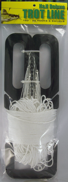 H&H TROTLINE 150' X 25 HOOKS