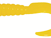 BB 2" CURL TAIL GRUB YELLOW 100 PK