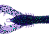 3" YAMA CRAW PUR/EMERALD FLK 8PK