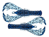 4" YAMA CRAW BLU/BLK FLAKE 6PK