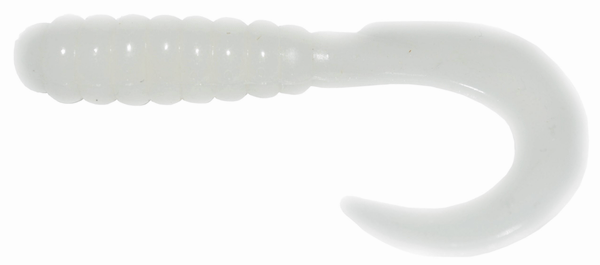 BB 2" CURL TAIL GRUB WHITE 10 PK