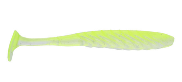 YUM PULSE 3" CHARTREUSE CLEAR SHAD