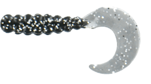 BB 2" FAT GRUB 10PK BLACK SPARKLE