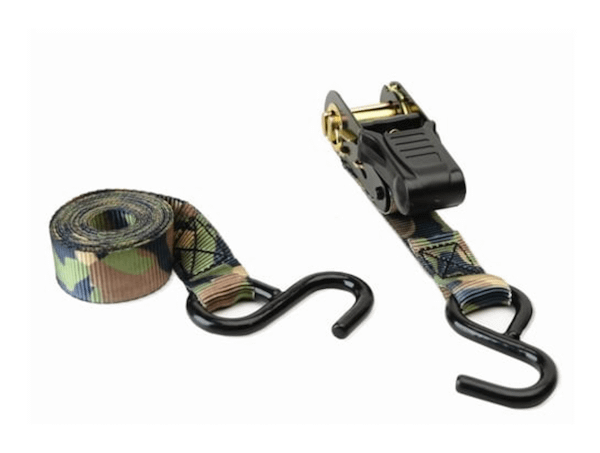 HME CAMOUFAGE RATCHET TIE DOWN-2PK