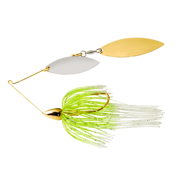 WE GOLD DBL WIL SPINNERBAIT WHT CHT