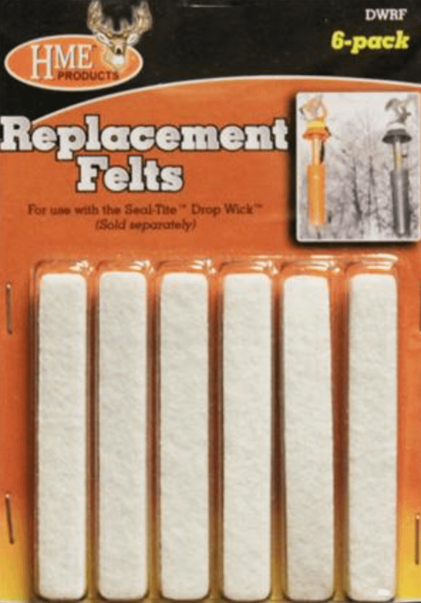 HME DROP WICK REPLACEMENT FELTS 6PK